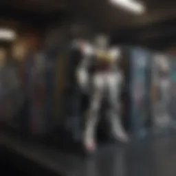 An assortment of Gundam DVD box sets displayed together