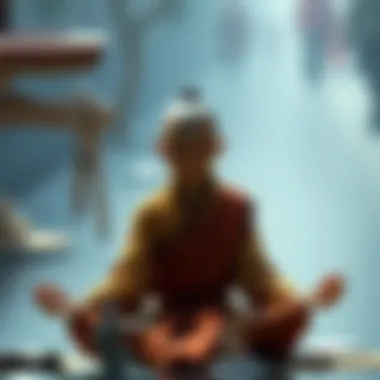 Aang in meditation, representing balance and inner peace
