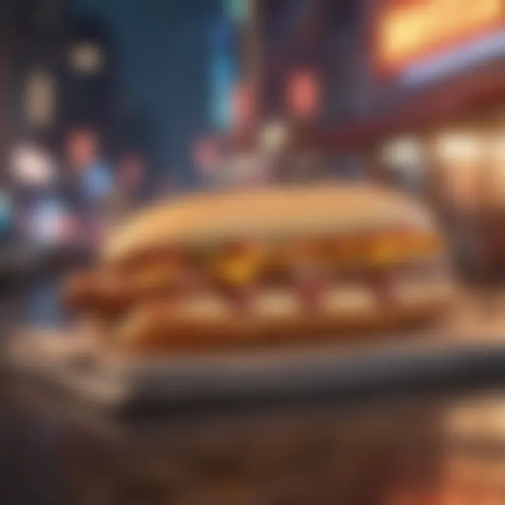 A futuristic hotdog movie concept art