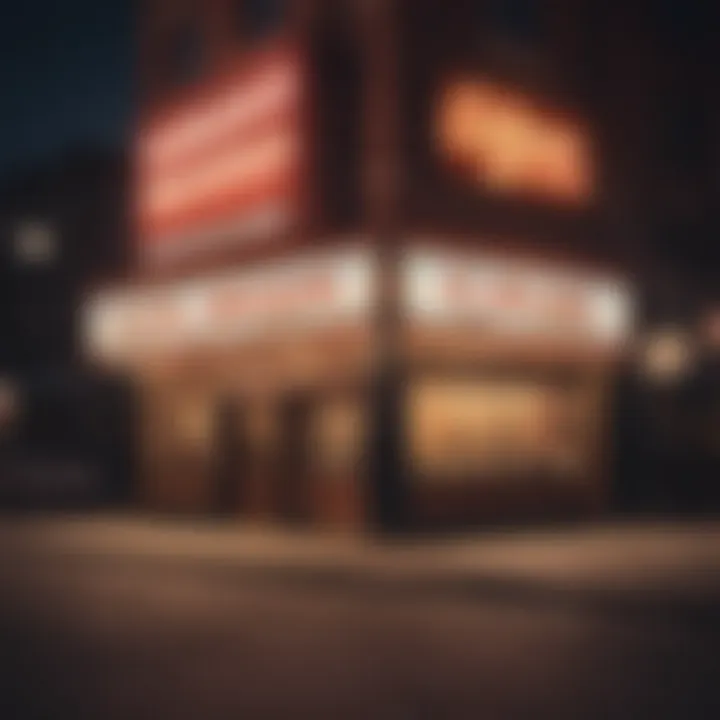 A vintage hotdog movie theater marquee
