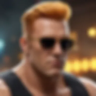 A vibrant illustration showcasing Johnny Bravo in a modern streaming setup.