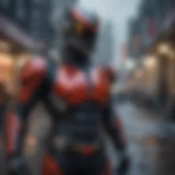 An iconic Kamen Rider transformation scene