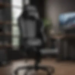 Ergonomically designed gaming chair showcasing advanced lumbar support