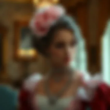 Rococo-Inspired Accessories in Lollita Style An elegant Lollita outfit showcasing Rococo-inspired accessories