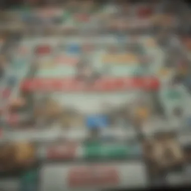 Market Diversity of Monopoly A collage of different Monopoly game editions displaying market diversity