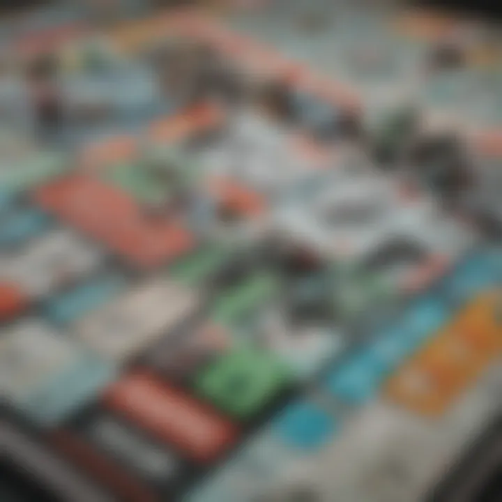 A modern themed Monopoly board depicting various cultural landmarks