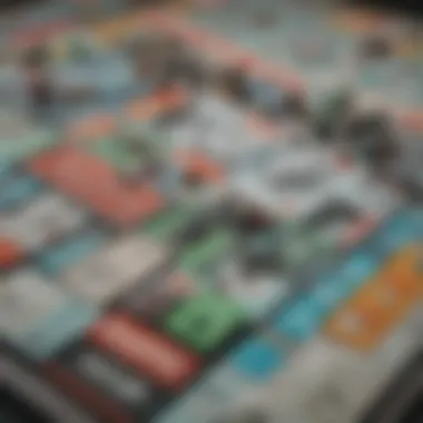 Thematic Innovations in Monopoly A modern themed Monopoly board depicting various cultural landmarks