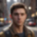 A visually striking depiction of the central protagonist in The Brave One