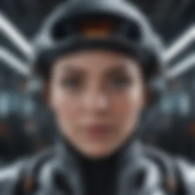 A character in a sci-fi series showcasing advanced technology