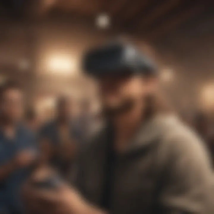 A community gathering for VR enthusiasts exchanging tips