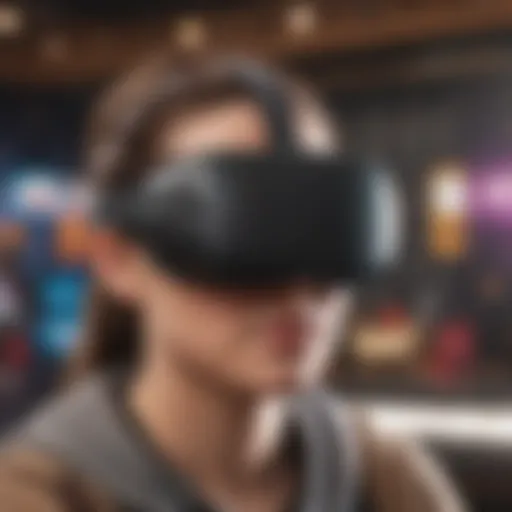A vibrant display of Oculus Quest games and experiences
