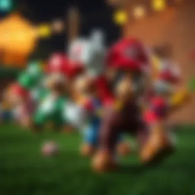 Dynamic Key Characters Key characters from Paper Mario in a dynamic pose