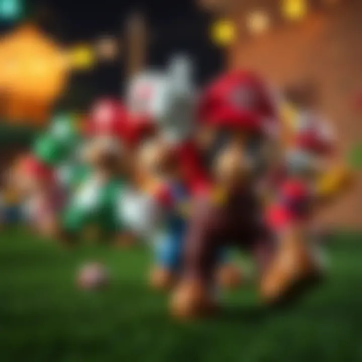 Dynamic Key Characters Key characters from Paper Mario in a dynamic pose