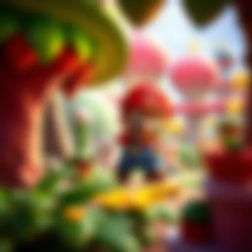 The vibrant world of Paper Mario showcasing unique art style