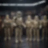 Vintage Star Wars action figures displayed in a collector's showcase