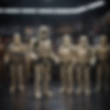 Vintage Star Wars action figures displayed in a collector's showcase