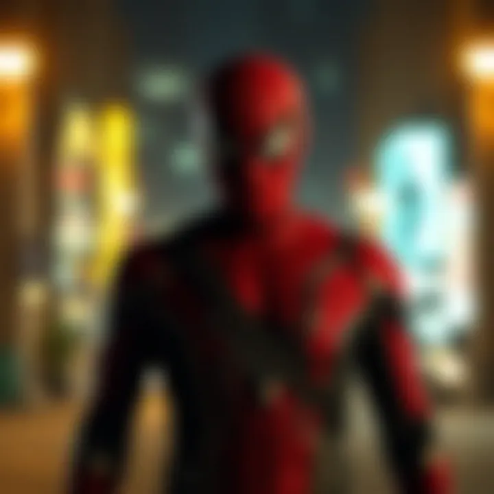 Character Development of Spider-Man An artistic depiction of Spider-Man's character development throughout the film.