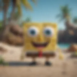 SpongeBob SquarePants character enjoying a day at Bikini Bottom