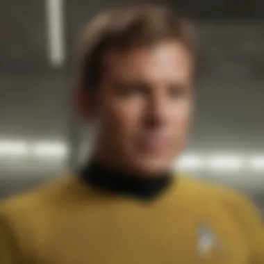 Illustration of Captain Kirk in a thought-provoking pose