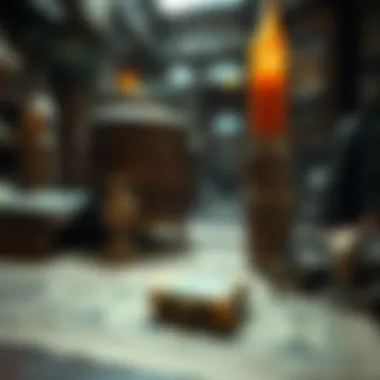 An intricate detail of Strixhaven's magical lore and artifacts