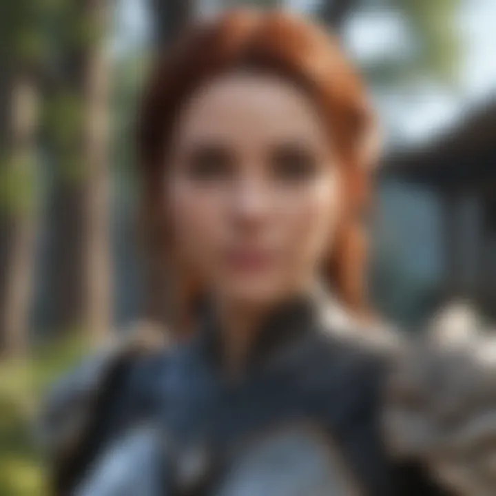 Character customization screen in a popular MMORPG