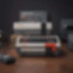 Classic NES console displayed with modern reinterpretations