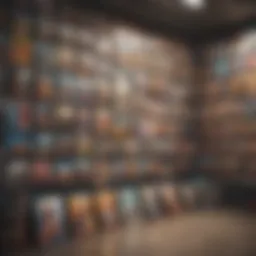 A vibrant collection of anime posters displayed on a wall