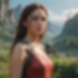 A vibrant landscape from a popular Nintendo Switch game showcasing unique characters and engaging gameplay