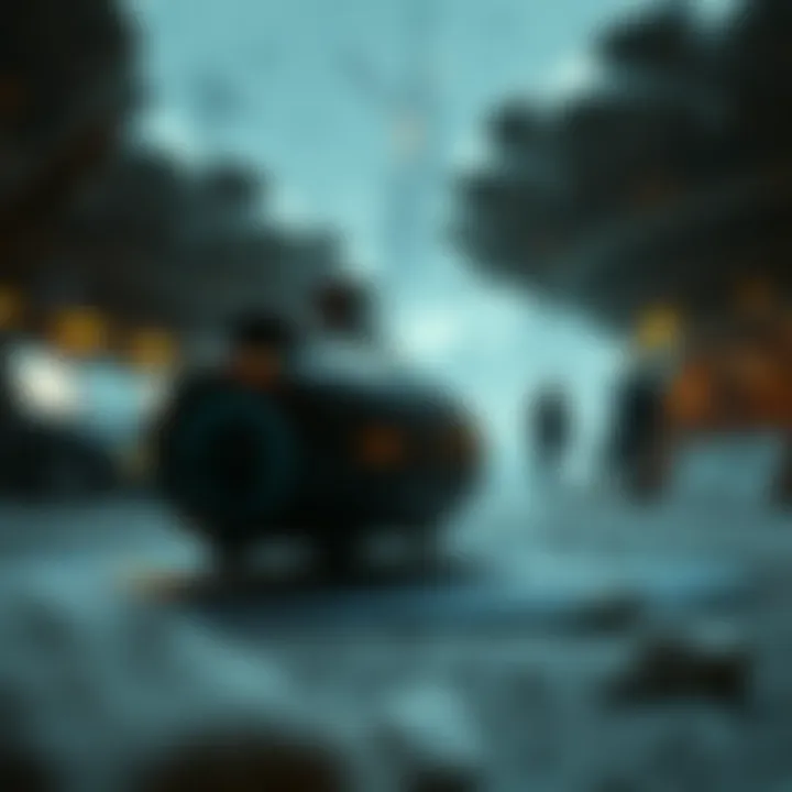 A visually striking shot from a sci-fi series on Apple TV