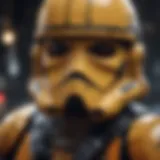 Artwork showcasing iconic Lego Star Wars characters