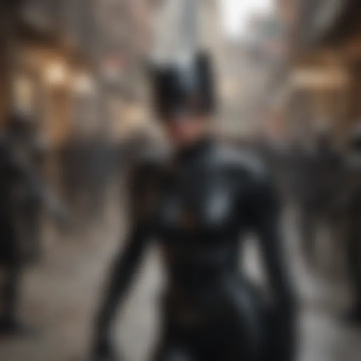 Catwoman confronting her adversaries
