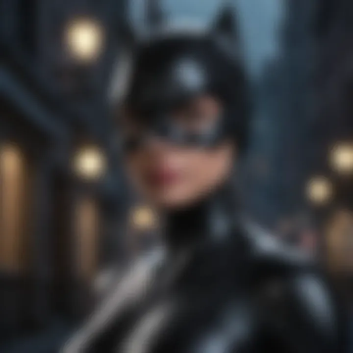 Catwoman in the shadows of Gotham City