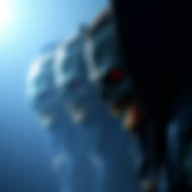 Artistic representation of Morbius's character evolution