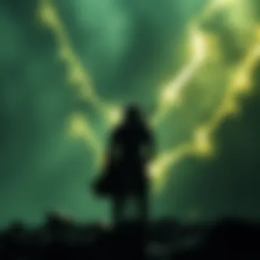 An artistic representation of the battle between light and darkness