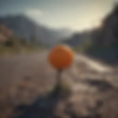 Clementine's Resilience in a Harsh World Clementine standing resiliently in a desolate landscape