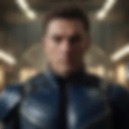 A dramatic scene featuring the main antagonist showcasing power