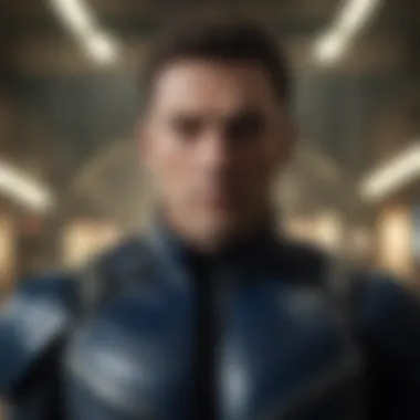 A dramatic scene featuring the main antagonist showcasing power