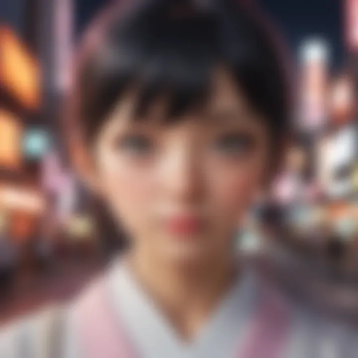 Visual representation of localization in anime
