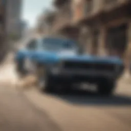 Dynamic action scene from Fast Five