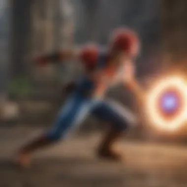 A Thrilling Encounter in Super Smash Bros Dynamic action scene from Super Smash Bros showcasing character abilities.