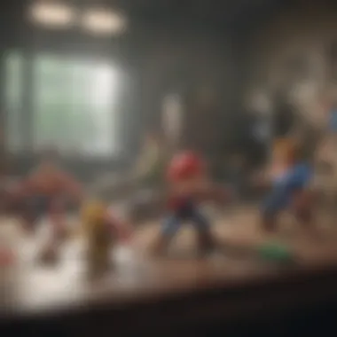 The Competitive Landscape of Super Smash Bros A competitive gaming setup featuring Super Smash Bros in action.