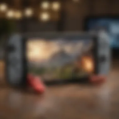 Innovative Features of the Nintendo Switch A detailed view of the Nintendo Switch console highlighting its unique features.