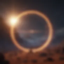 A visual representation of the halo mass effect surrounding a galaxy.