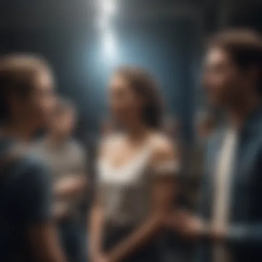 A diverse group of actors during a casting session