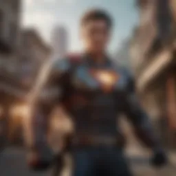 A dynamic scene showcasing a hero in action, highlighting the energy and artistry of my hero mangas.