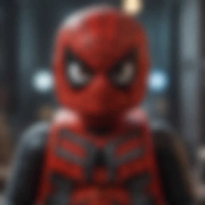 A close-up of Lego characters representing key players in the film