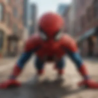 Thematic Elements in Lego Spider-Man An artistic representation of the film's thematic elements