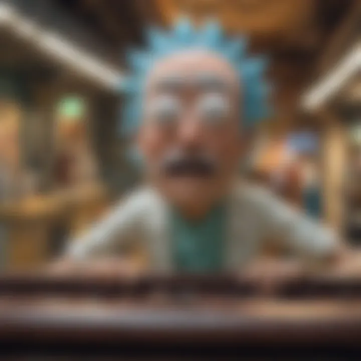 An abstract depiction of humor and philosophy intertwined in the show