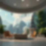 A digital landscape showcasing various VR environments.