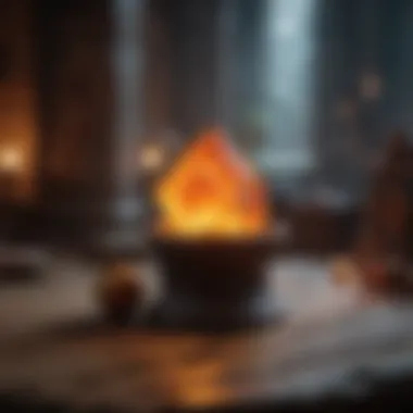 Mood Lighting in Gameplay An atmospheric Dungeons and Dragons game scene illuminated by various ambient colors reflecting different moods.